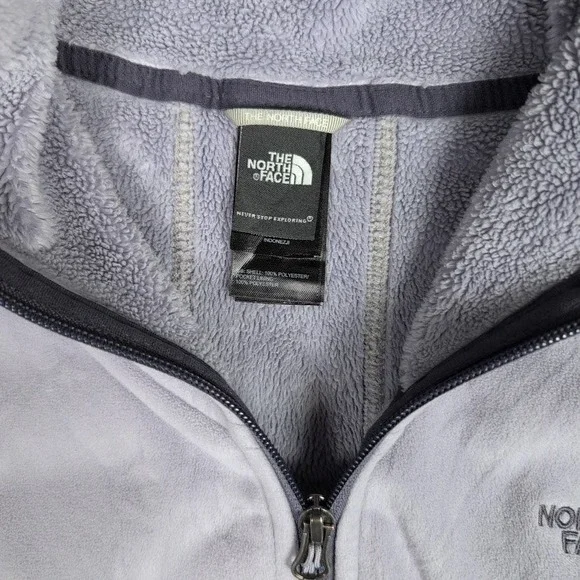The North Face Morning Glory Fleece Jacket Gray Full Zip Mock Neck Women's M - Picture 4 of 8